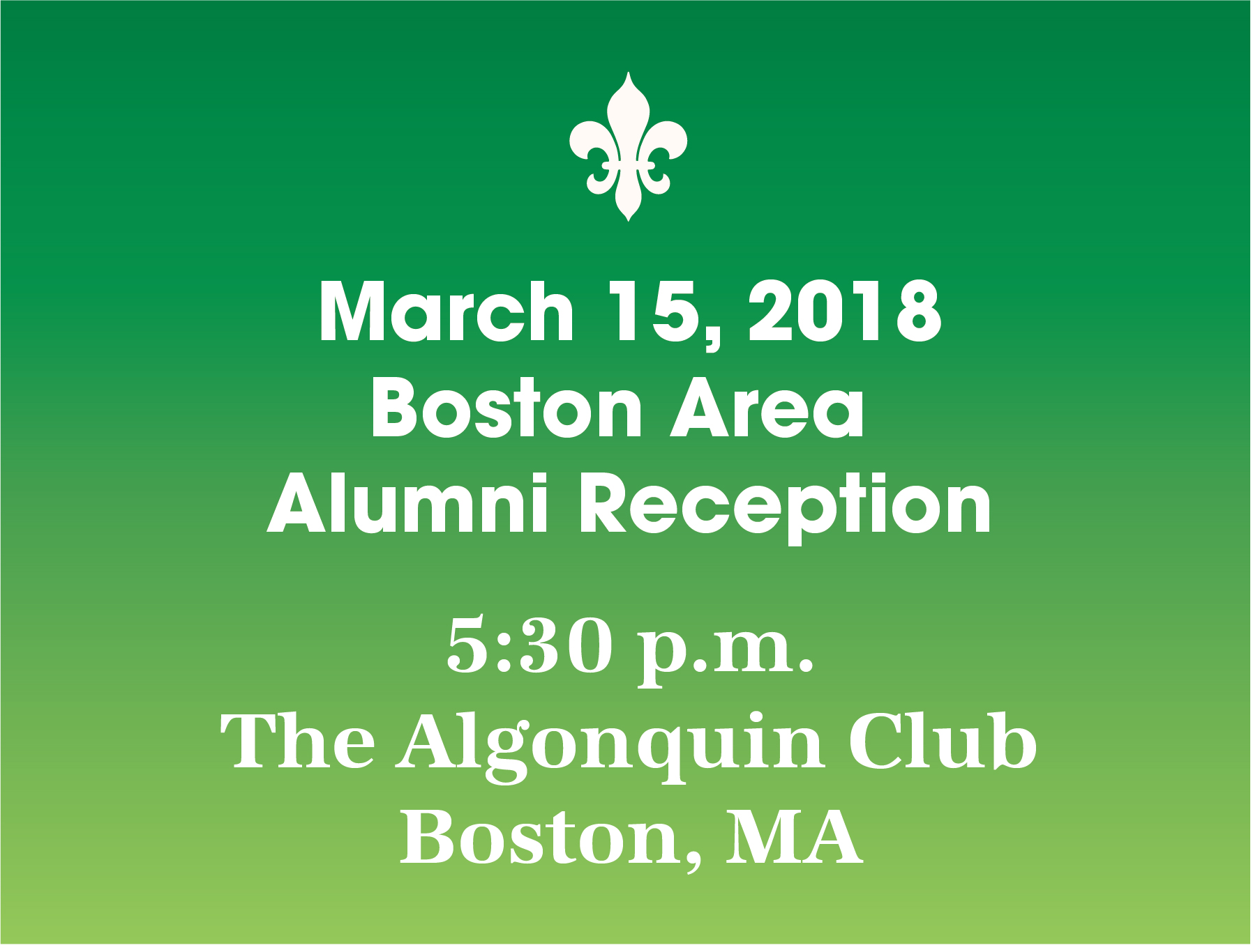 Boston Area Alumni Reception