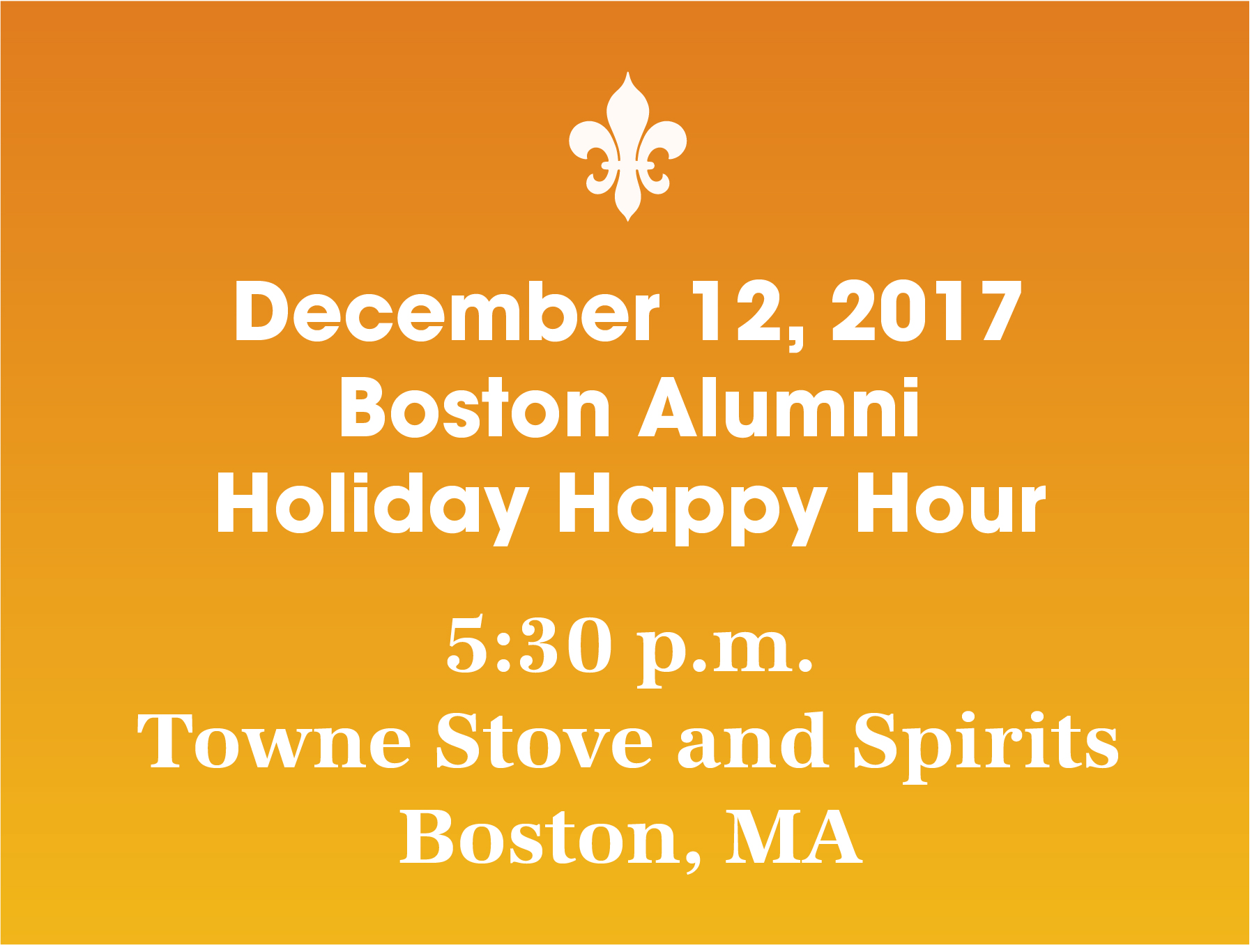 Boston Alumni Holiday Happy Hour