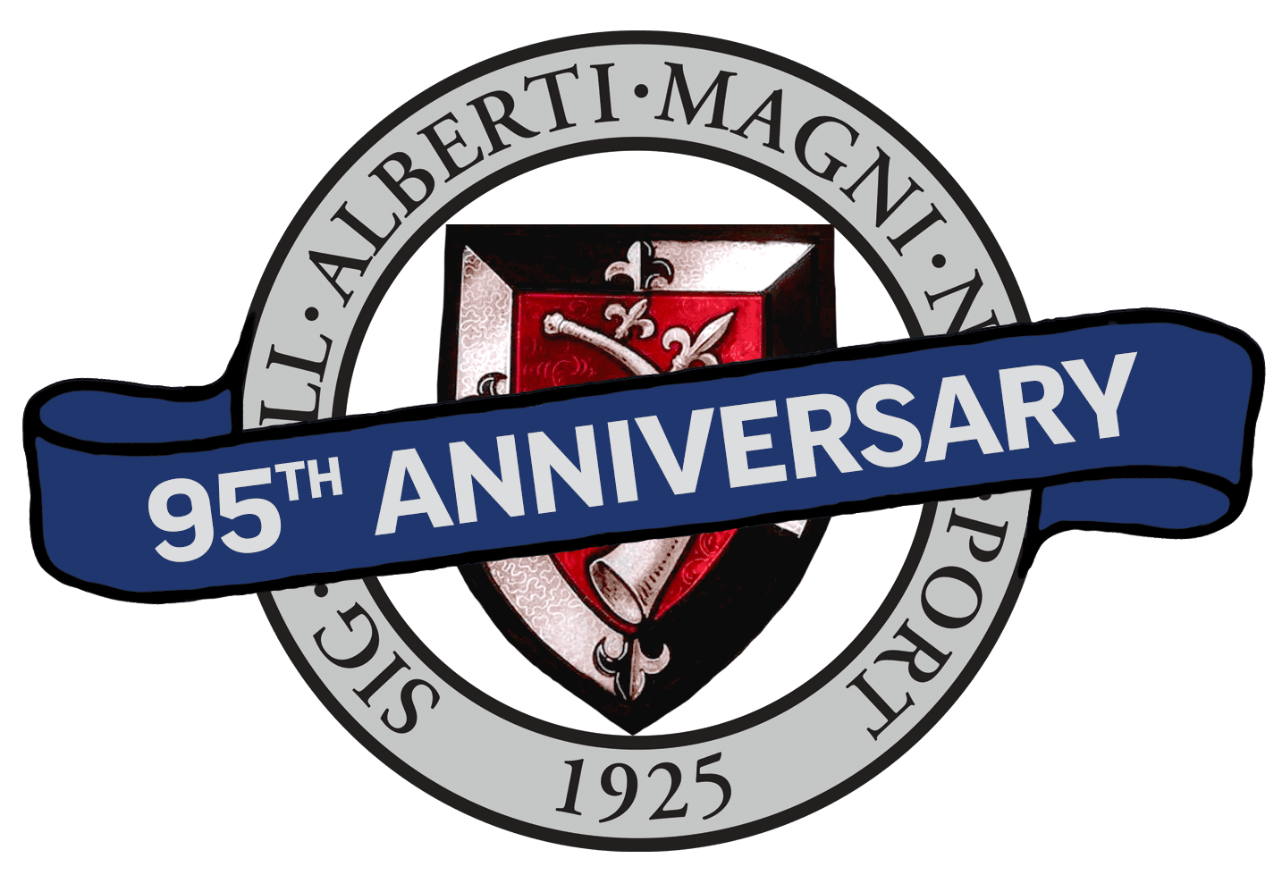 Albertus Magnus College 95th Anniversary logo