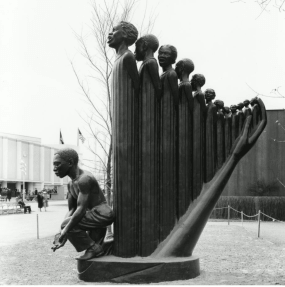 Augusta Savage's sculpture Lift Every Voice and Sing