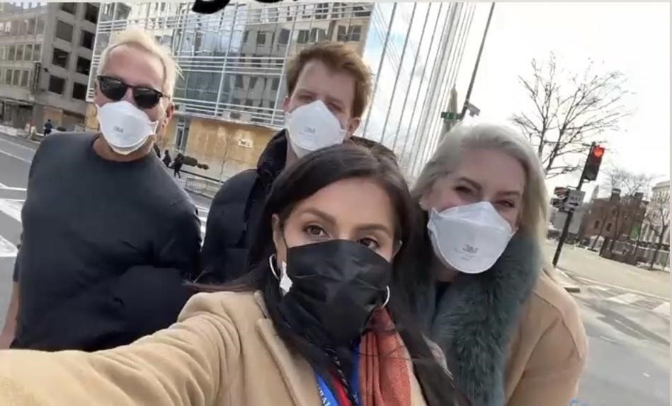 The beauty team on Inauguration Day, (Tim Quinn pictured far left.)