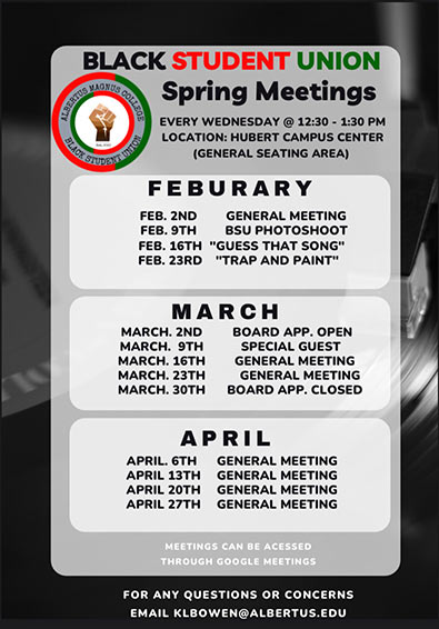 Black Student Union Spring Meetings
