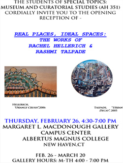 Real Places, Ideal Spaces Gallery Showing in the MacDonough Art Gallery at Albertus Magnus College