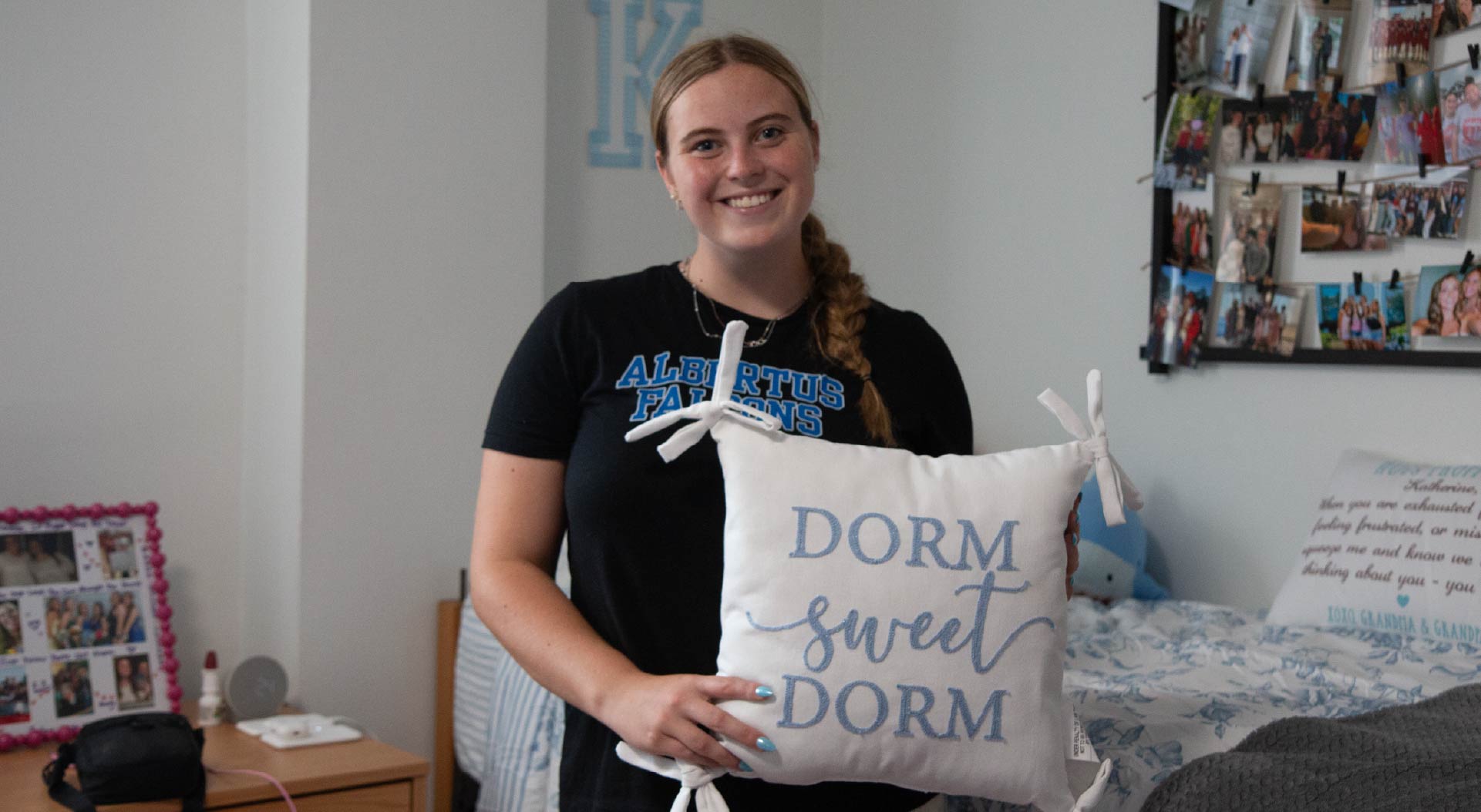 Student decorating their room