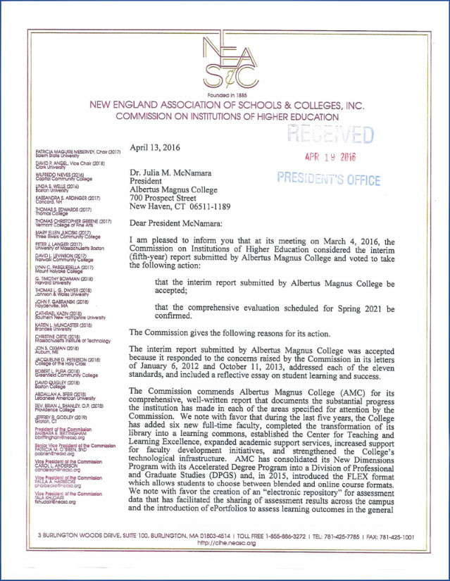 NEASC Interim 5th Year Report