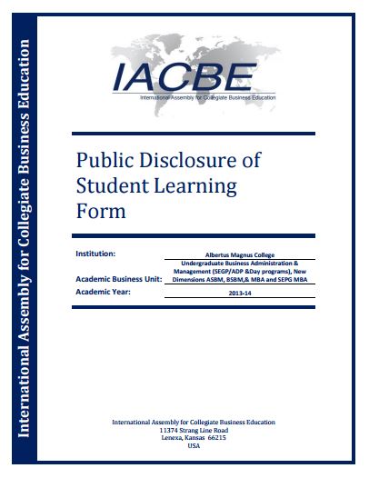 public disclosure iacbe report 2013-2014