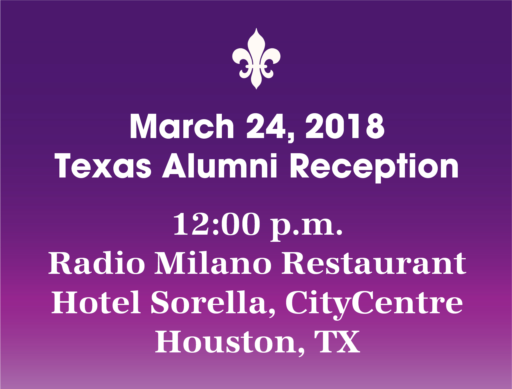 Texas Area Alumni Reception