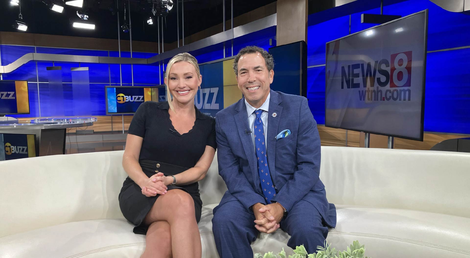 Dr. Camille being interviewed by News 8